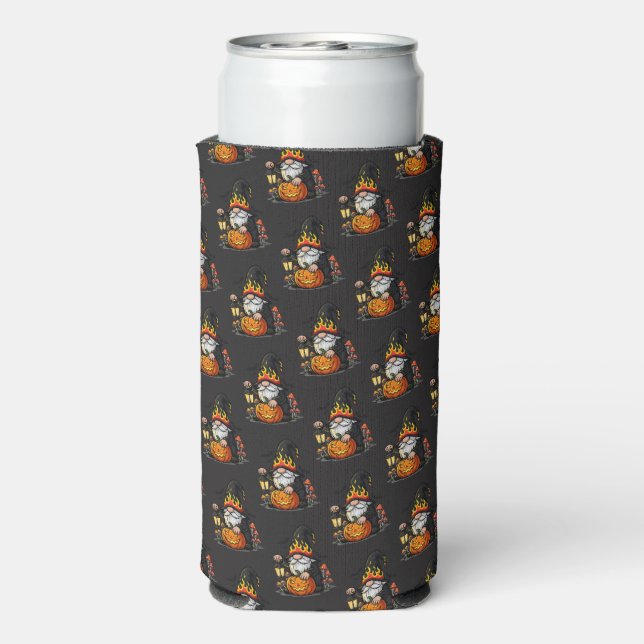 Halloween-Gnom-Isolierhülle Selters Dosenkühler (Seltzer Rückseite)