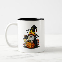 Halloween-Gnom-Kaffeetasse Zweifarbige Tasse