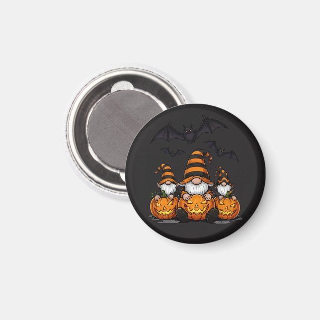 Halloween-Gnom-Magnet Magnet (Vorderseite/Rückseite)