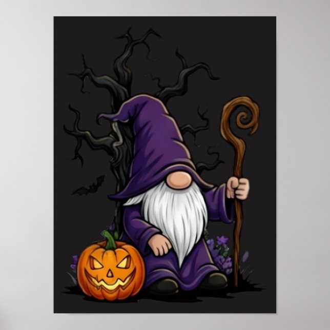 Halloween-Gnom-Poster Poster (Vorne)