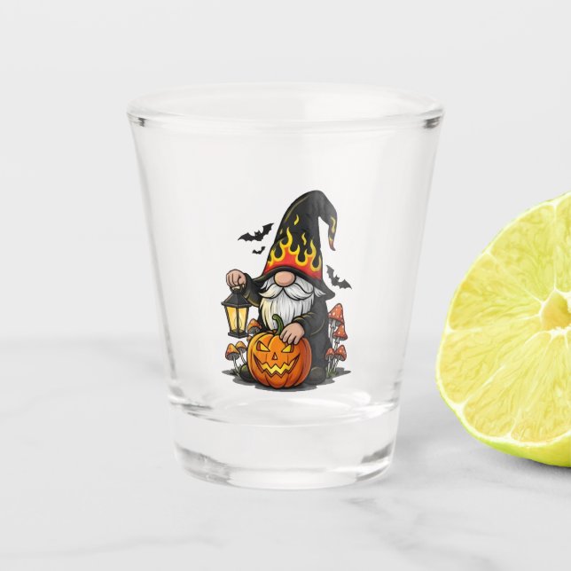 Halloween-Gnom-Schussglas Schnapsglas (Vorderseite)