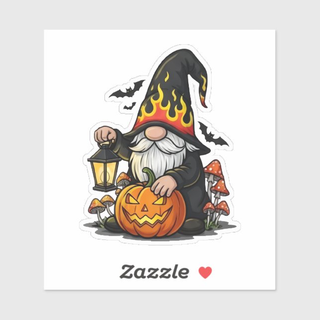 Halloween-Gnom-Sticker Aufkleber (Blatt)