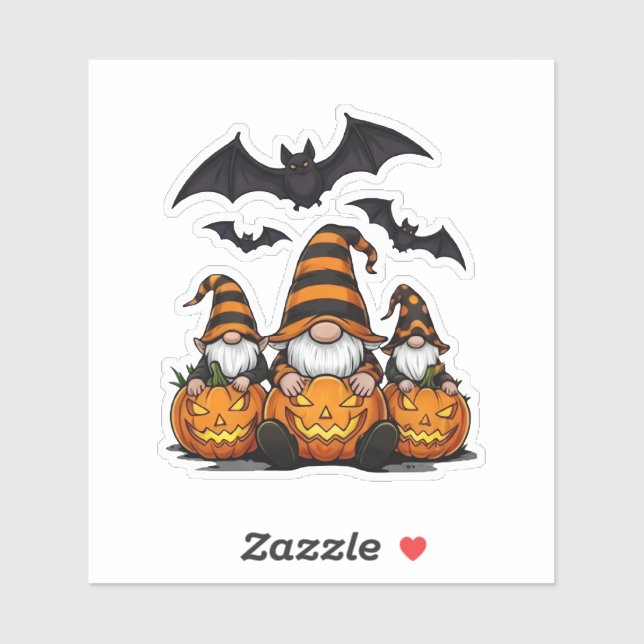 Halloween-Gnom-Sticker Aufkleber (Blatt)