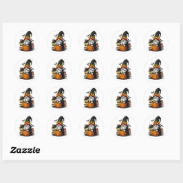 Halloween-Gnom-Sticker Runder Aufkleber