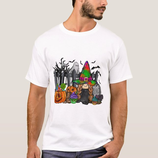 Halloween-Gnom T-Shirt (Vorderseite)