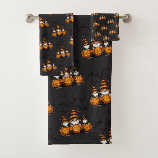 Halloween-Gnom-Tuch-Set Badhandtuch Set (Insitu)