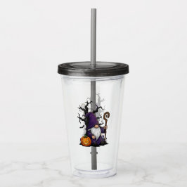Halloween Gnome Acrylic Tumbler Acryltrinkbecher