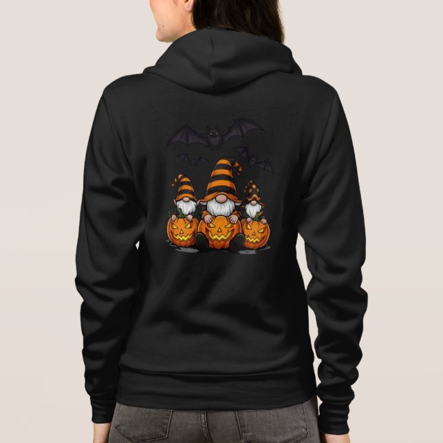 Halloween Gnome Adult Full-Zip Hoodie (Rückseite)