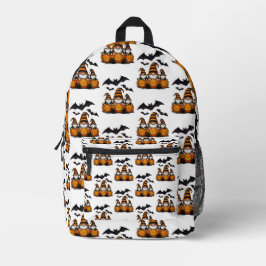 Halloween Gnome Backpack Bedruckter Rucksack