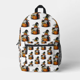 Halloween Gnome Backpack Bedruckter Rucksack
