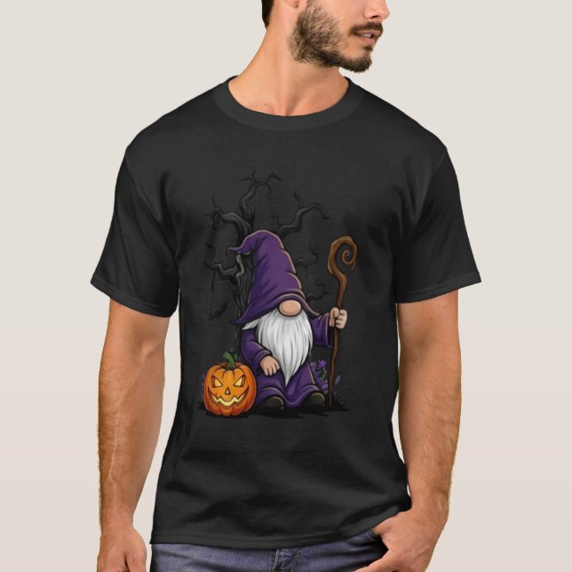 Halloween Gnome Basic Dark T-Shirt (Vorderseite)