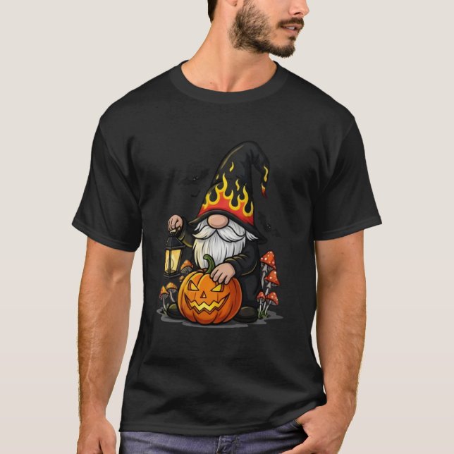 Halloween Gnome Basic Dark T-Shirt (Vorderseite)