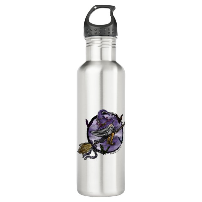 Halloween Gnome Edelstahlflasche (Vorderseite)