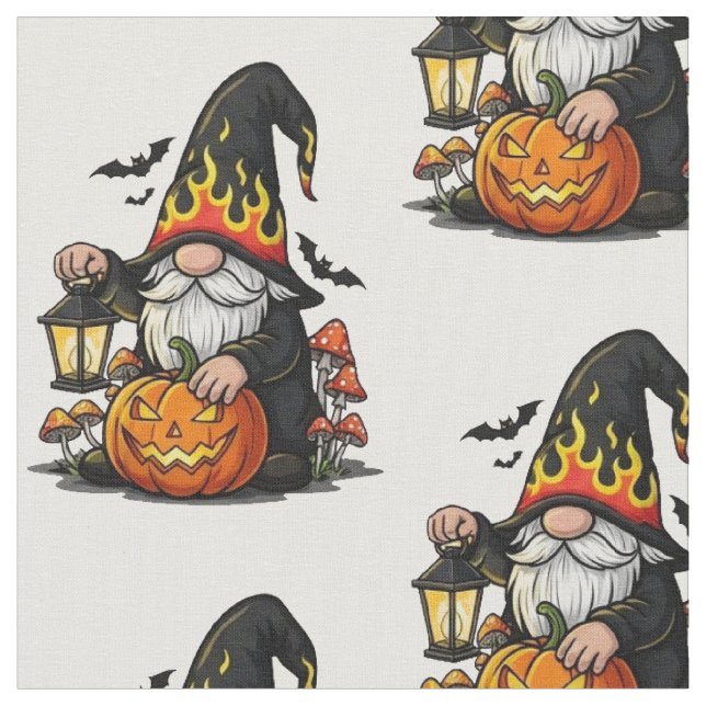 Halloween Gnome Fabric Stoff (Nahaufnahme)