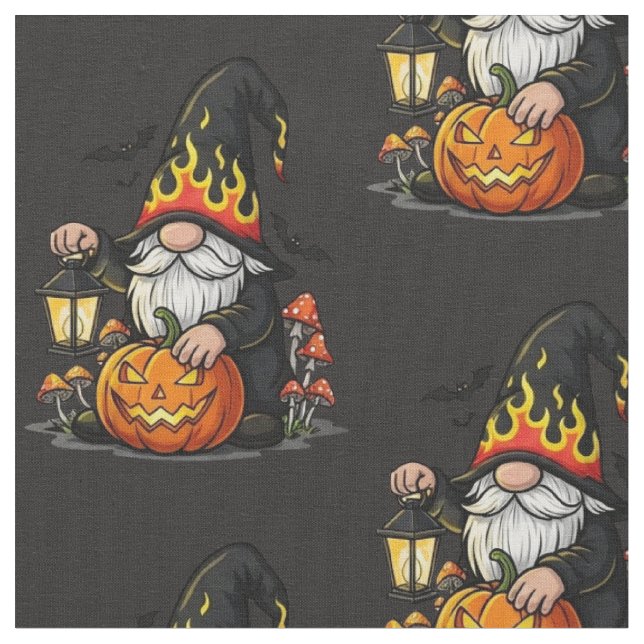 Halloween Gnome Fabric Stoff (Nahaufnahme)