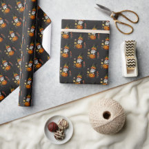Halloween-Gnome-Geschenkpapier
