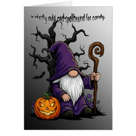 Halloween Gnome Greeting Card