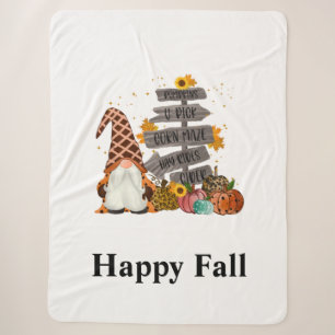 Halloween Gnome, Happy Fall, Kürbis, Hayrides Sherpadecke