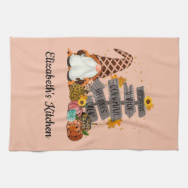 Halloween Gnome, Herbst, Kürbis Geschirrtuch