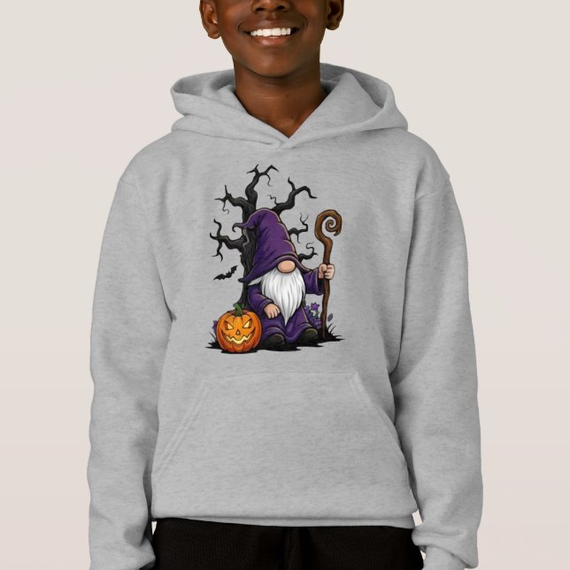 Halloween Gnome Kids Pullover Hoodie (Devant)