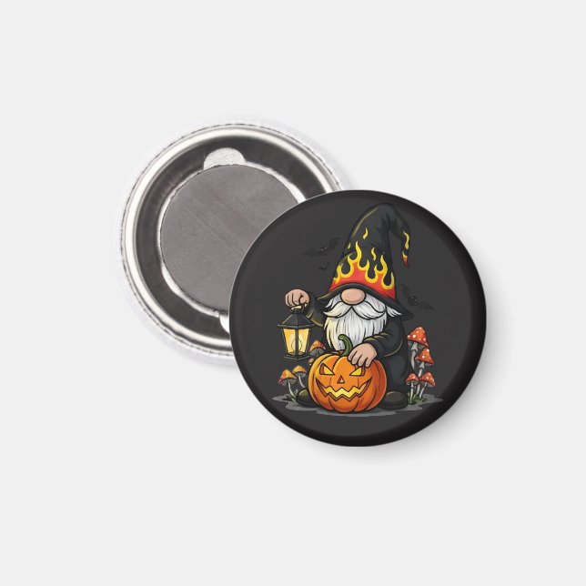 Halloween Gnome Magnet (Vorderseite/Rückseite)
