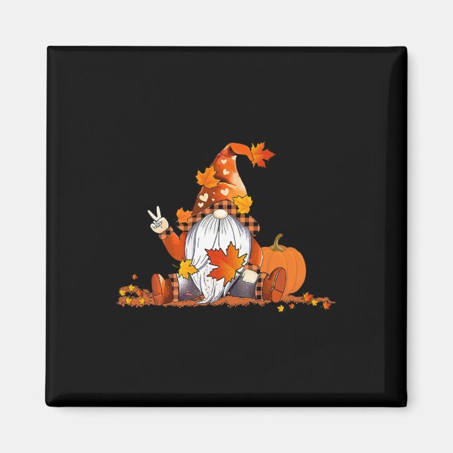 Halloween Gnome Niedlicher Herbstpumpenfallen Holi Magnet (Vorne)