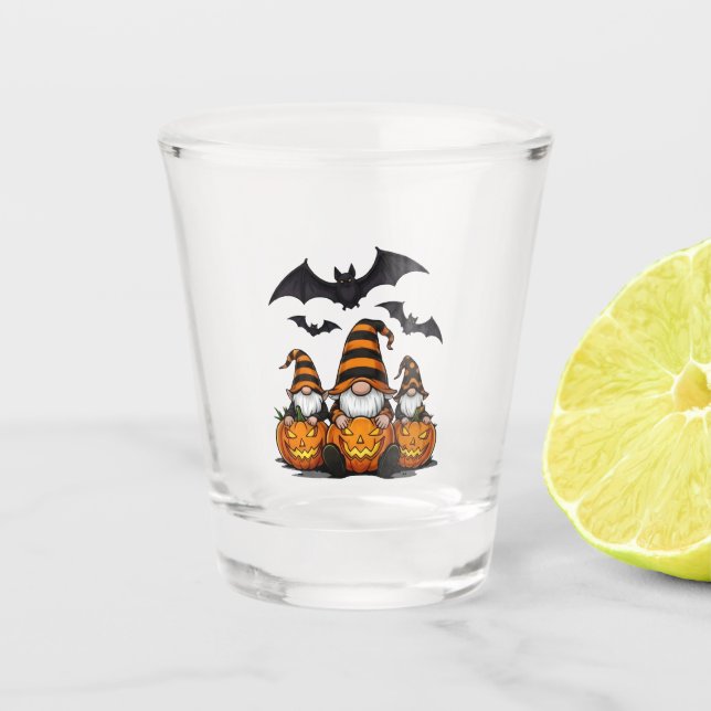Halloween-Gnome-Schnapsglas Schnapsglas (Vorderseite)