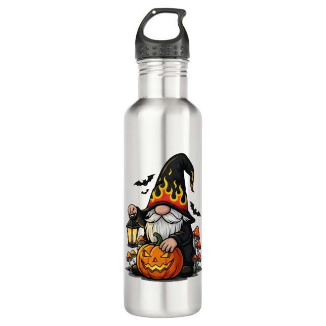 Halloween Gnome Water Bottle Edelstahlflasche (Vorderseite)