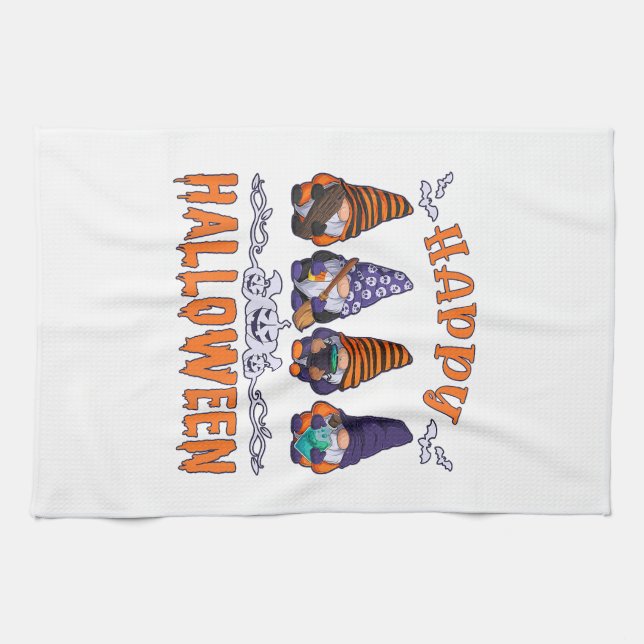 Halloween Gnomes Geschirrtuch (Horizontal)