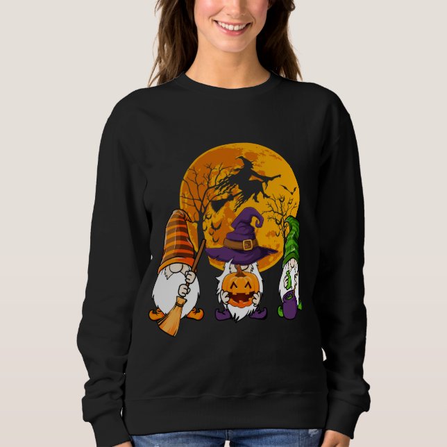 Halloween Gnomes Niedlich Herbstkürbis Knomes Sweatshirt (Vorderseite)