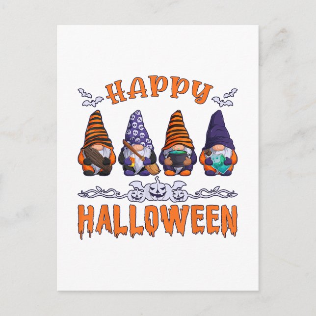 Halloween Gnomes Postkarte (Vorderseite)