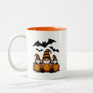 Halloween-Gnomus-Kaffeetasse Zweifarbige Tasse