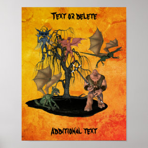 Halloween-Goblin-Kreaturen Personalisiert Poster