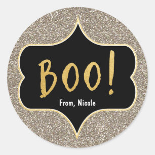 Halloween Gold BOO Golden Glitter Chic Aufkleber