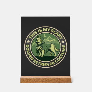 Halloween Golden Retriever Das ist mein Scary_1 Acrylschild