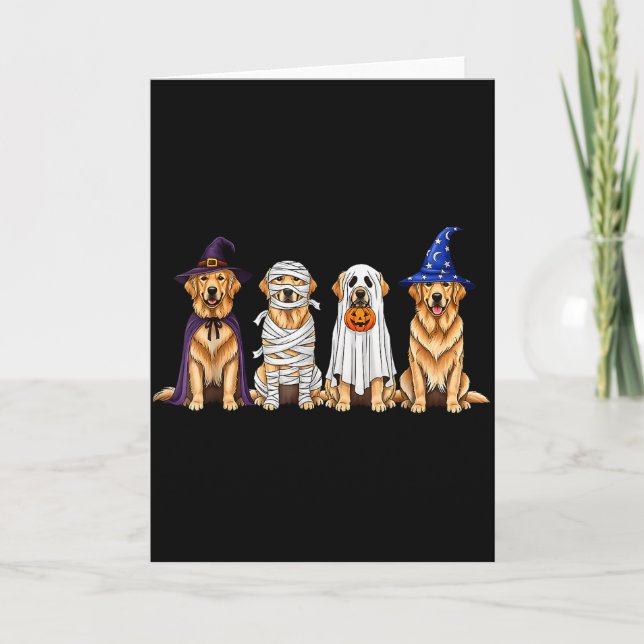 Halloween Golden Retriever Ghost Soky Dog Lovers D Karte (Vorderseite)