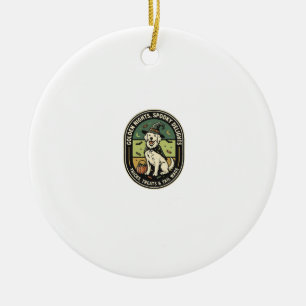Halloween Golden Retriever Grusel Nacht Club Keramik Ornament