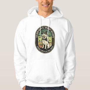 Halloween Golden Retriever Gruseliger Nachtclub Hoodie