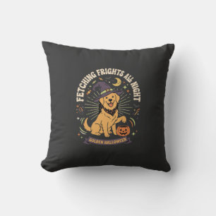 Halloween Golden Retriever Kürbis Unfug Kissen
