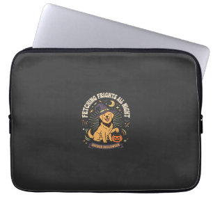 Halloween Golden Retriever Kürbis Unfug Laptopschutzhülle
