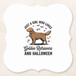 Halloween Golden Retriever Mädchen Hundemutter Vin Untersetzer