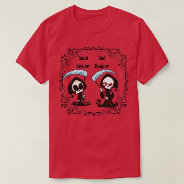 Halloween Good Sensenmann Bad Sensenmann Classic T T-Shirt (Design vorne)