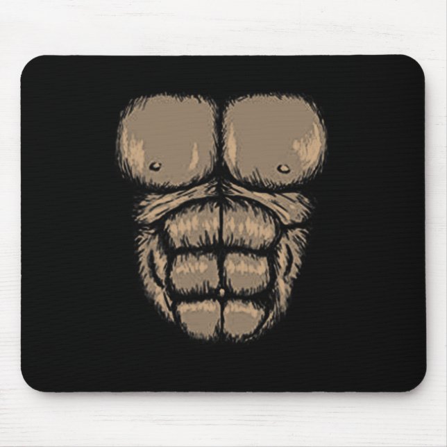 Halloween Gorilla Brustkostüm Niedlicher Affenmusk Mousepad (Vorne)