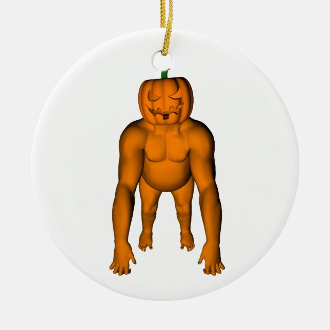 Halloween Gorilla Keramikornament (Vorne)