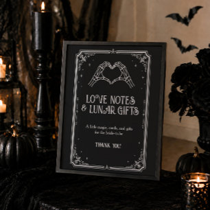 Halloween-Goth-Brautjunggesellinnenabschied-Karten Poster