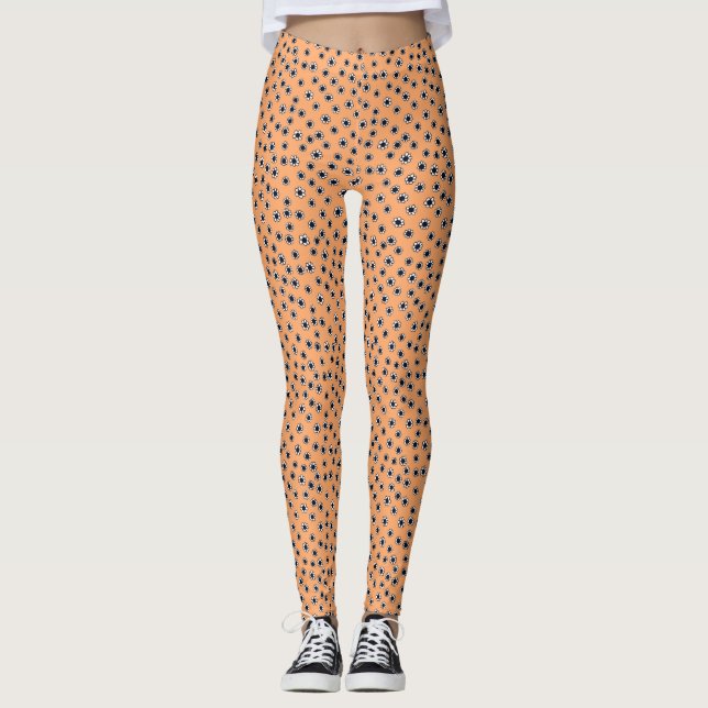 Halloween Goth Daisies Leggings (Vorderseite)