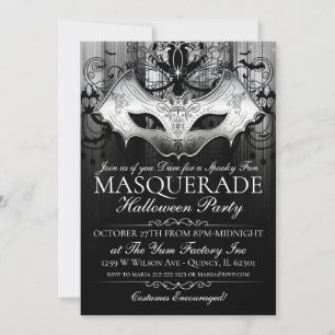 Halloween Gothic Bat Masquerade Party Einladung