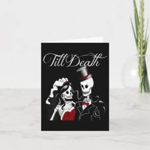 Halloween Gothic Bride Groom Skelet Karte