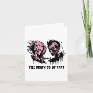 Halloween Gothic Bride Groom Zombies bis Karte