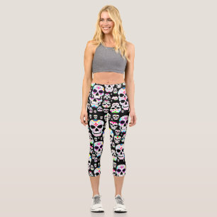 halloween gothic capri leggings
